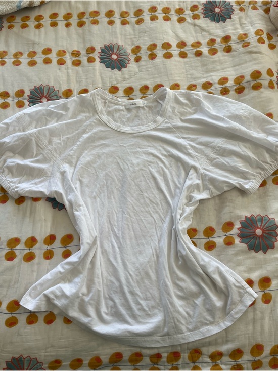 A.L.C. Tops - A.L.C. White T in perfect condition! Puff sleeves